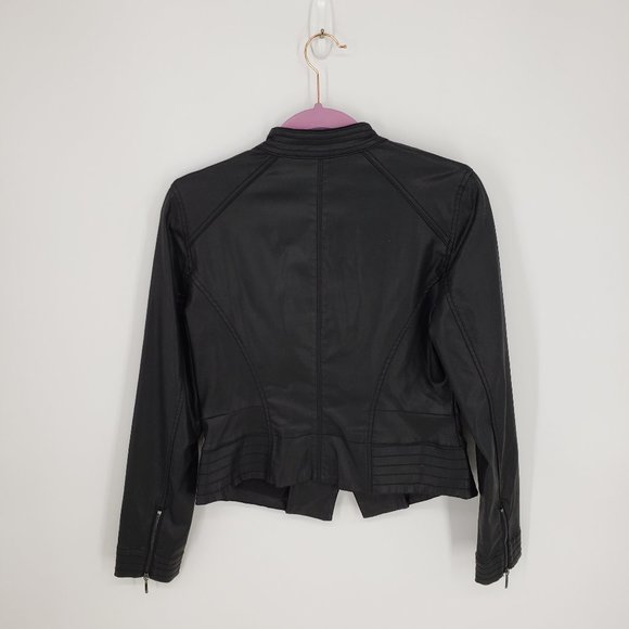 White House Black Market Coated Denim Moto Jacket - Picture 9 of 12